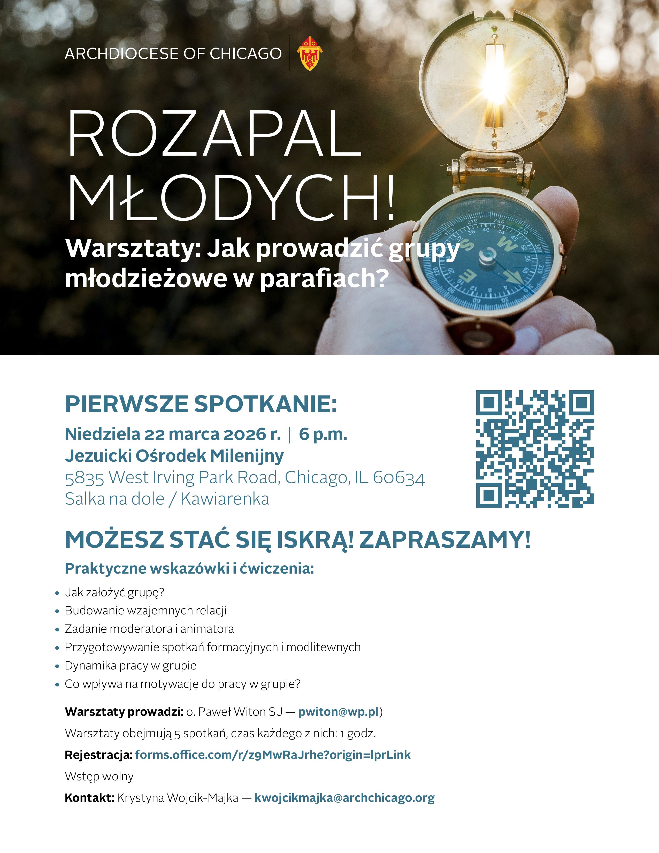 WARSZTATY PROWADZENIA GRUP MŁODZIEŻOWYCH W PARAFIACH